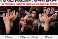 The amazing feet of Maroe, Mistress Wonder and Marie Bossette up close